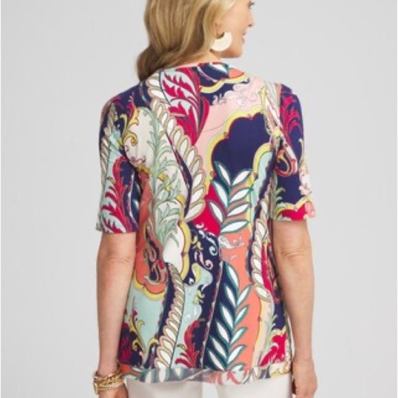 Chico’s Touch Of Cool™ Abstract Draped Tunic - Picture 10 of 12